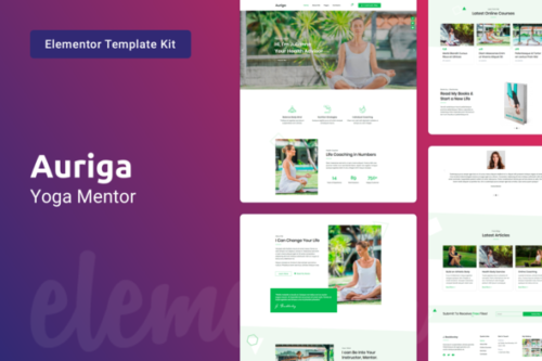 Auriga – Health Coach & Yoga Mentor Elementor Template Kit