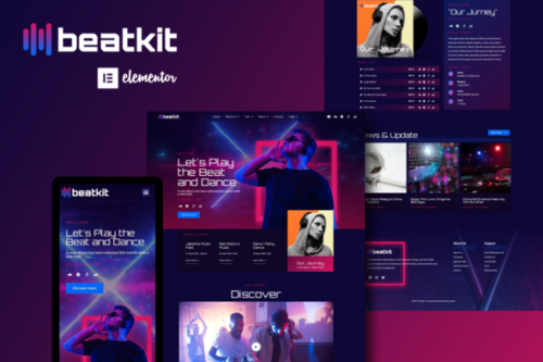 BeatKit – Music & Events Elementor Template Kit