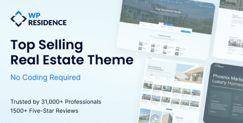 # WP Residence Theme – Professional Real Estate WordPress Theme for Property Listings & Agencies