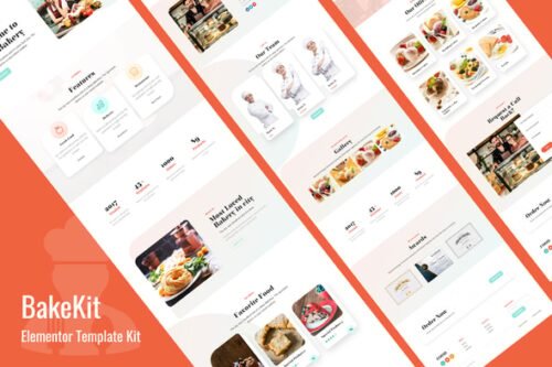BakeKit – Food & Cake Elementor Template Kit