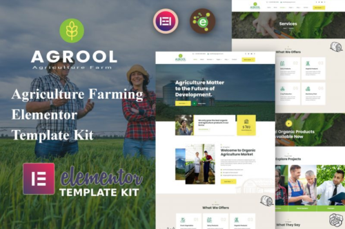 Agrool – Agriculture & Farming Elementor Template Kit