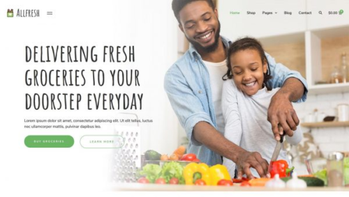 AllFresh – Grocery Store Elementor Template Kit for WordPress