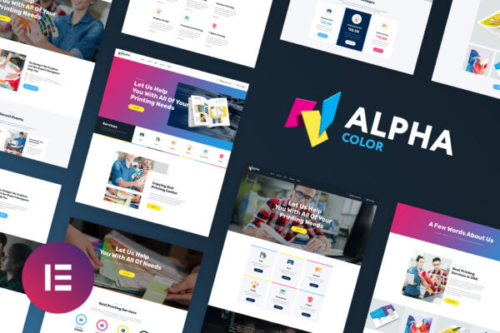 AlphaColor – Design & Printing Elementor Template Kit for WordPress