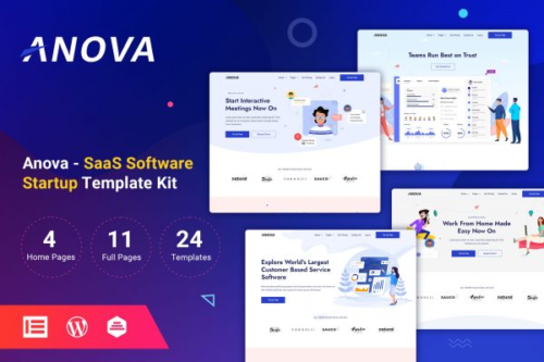 Anova – SaaS & Startup Elementor Template Kit for WordPress