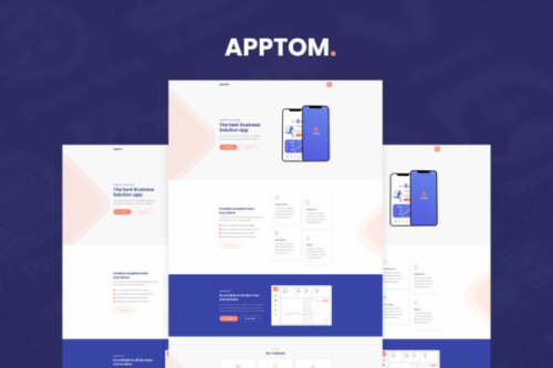 Apptom – App & Software Showcase Elementor Template Kit for WordPress