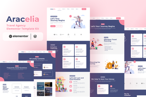 Aracelia – Travel Agency & Tourism Elementor Template Kit