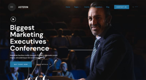Asterin – Digital Event & Conference Elementor Template Kit
