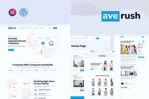 Averush – Digital Marketing & Creative Agency Elementor Template Kit