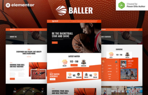 Baller – Basketball Team & Sports Club Elementor Template Kit