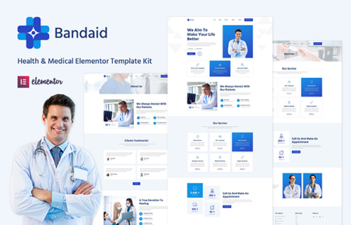 Bandaid – Health & Medical Elementor Template Kit