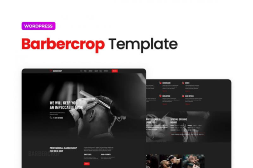 BarberCrop – Hairdressing & Barbershop Elementor Template Kit