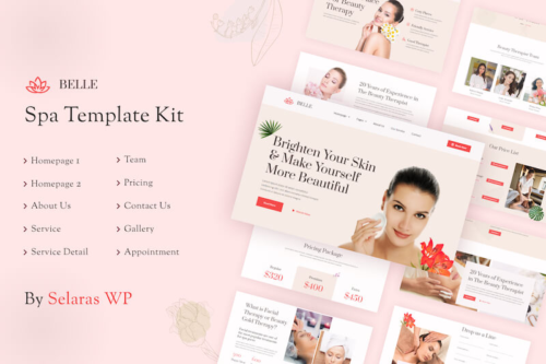 Belle – Beauty & Spa Elementor Template Kit