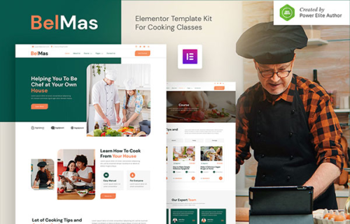 Belmas – Online Cooking Class & Workshop Elementor Template Kit