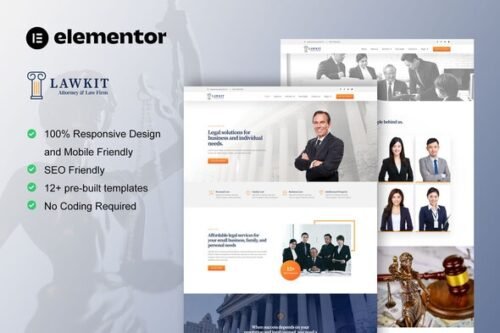 Adiel – Attorney & Law Firm Elementor Template Kit